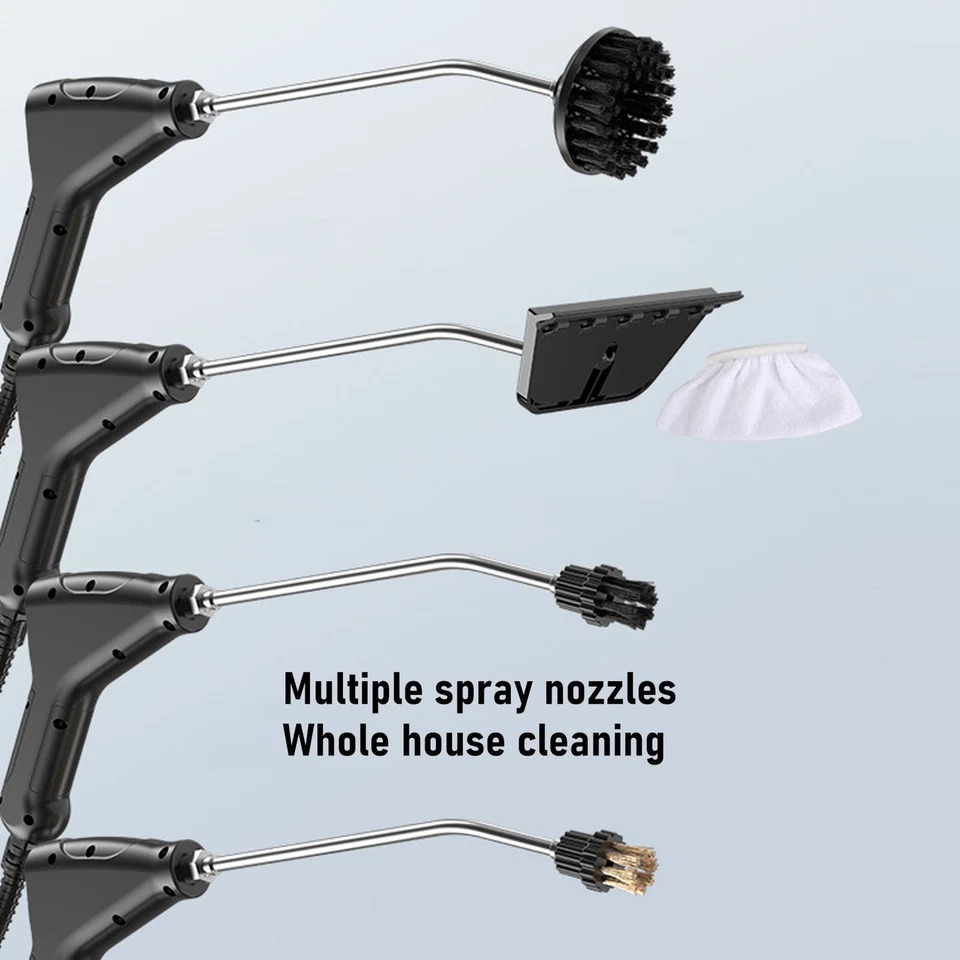 Gambar produk HOMGEEK Alat Pembersih Uap Steam Cleaner Adjustable Multi Brush 1500W - HC3800 PRO