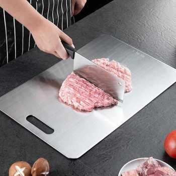 Gambar produk WONDER Alas Potong Talenan Multifungsi Cutting Board Stainless Steel 30x45.5cm - W02