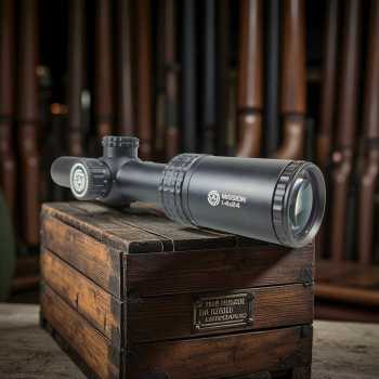 Aimsharp Rifle Scope Magnification Red Fiber Optic Reticle 1-4x24 - 1-4x24IRF
