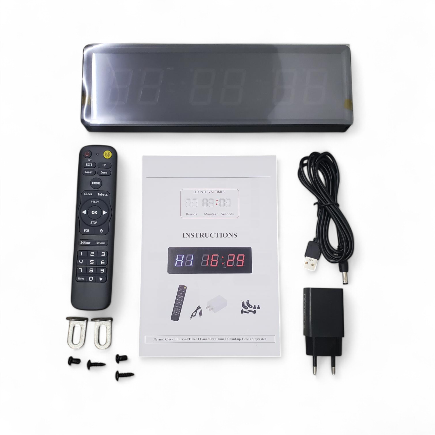 VETTE Timer Gym Workout Interval LED Programmable Remote Control - VT-40 Gambar produk VETTE Timer Gym Workout Interval LED Programmable Remote Control - VT-40