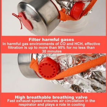 Gambar produk NANUI Masker Gas Respirator Full Face Fire Protection Anti Fog - TZL30