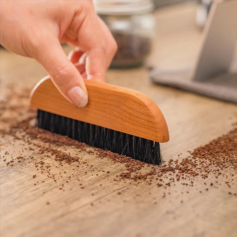 Gambar produk AME Sikat Meja Bar Kopi Cleaning Powder Brush Coffee Bar Horsehair - A-13