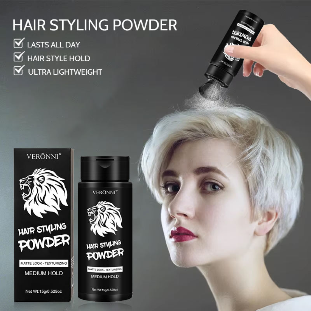 Gambar produk VERONNI Dry Shampoo Hair Fluffy Powder Bedak Rambut Anti Lepek 15g - VR398