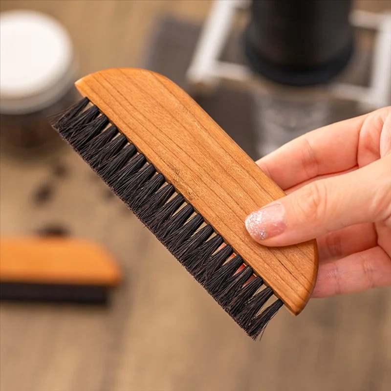 Gambar produk AME Sikat Meja Bar Kopi Cleaning Powder Brush Coffee Bar Horsehair - A-13