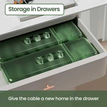 Gambar produk BNBS Kotak Kabel Organizer Data Cable Storage Box 6 Slot with Cover - BN-1905