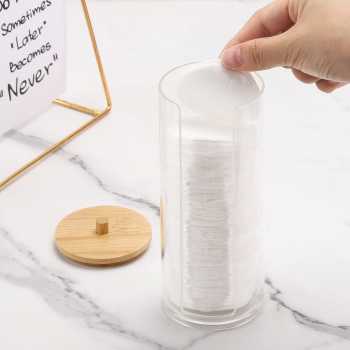 Luckyfox Tempat Kapas Aksesoris Plastik Jar Make Up Organizer - LF3U