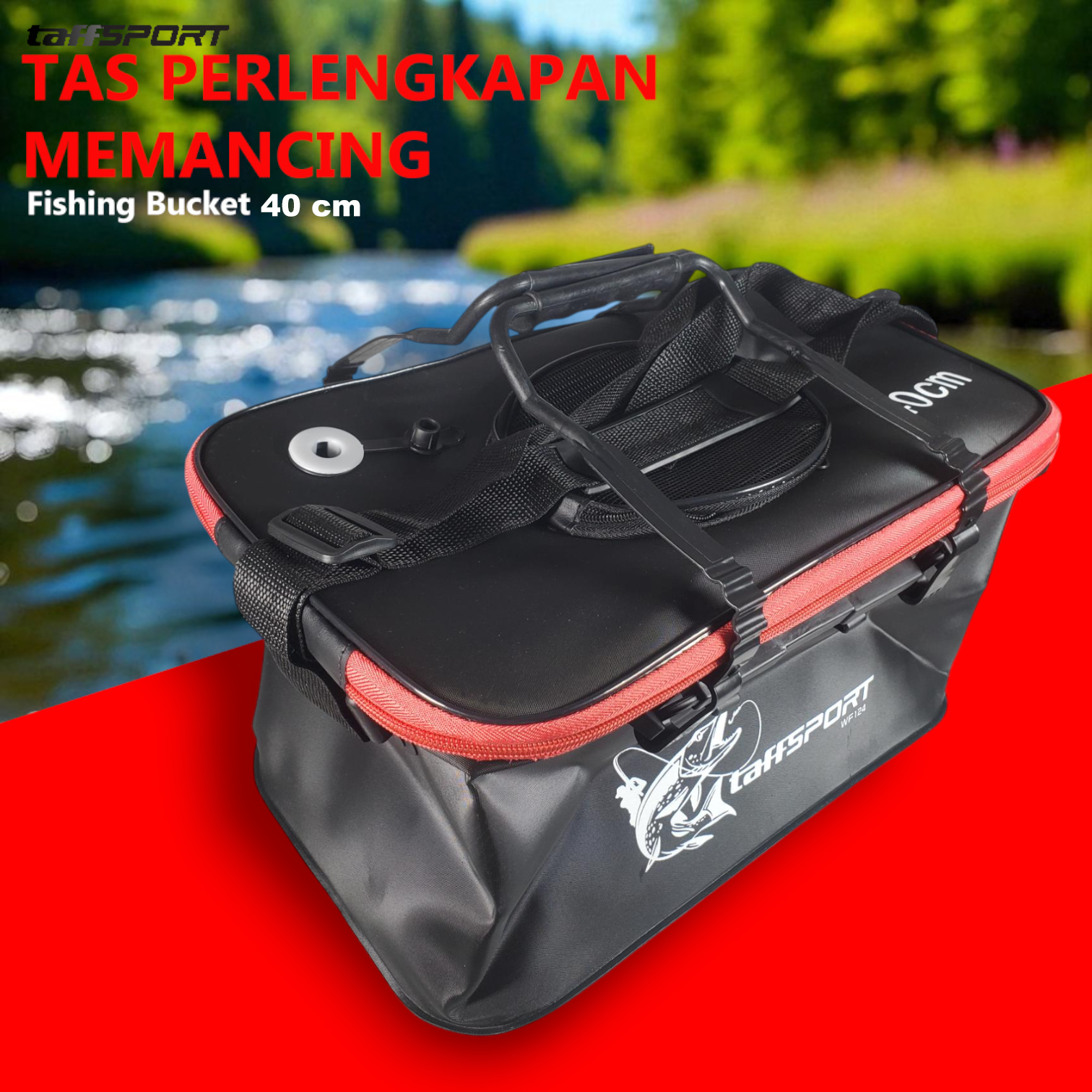 Gambar produk TaffSPORT Tas Perlengkapan Memancing Fishing Bucket 40CM - WF124