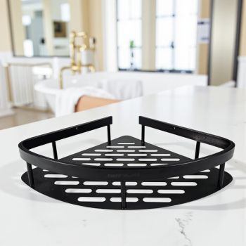 Gambar produk TaffHOME Rak Kamar Mandi Aluminium Triangular Bathroom Corner Shelf - RG2A