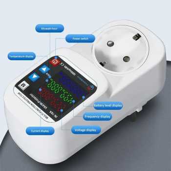 Gambar produk TYZHSOUL Stop Kontak Pelindung Voltase Arus Socket Protector 16A 230V - F3KA
