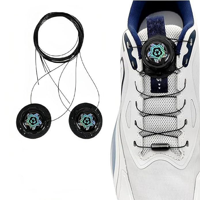 Gambar produk Silenching Tali Sepatu Putar Automatic Rotating Shoelace Buckle - INU66