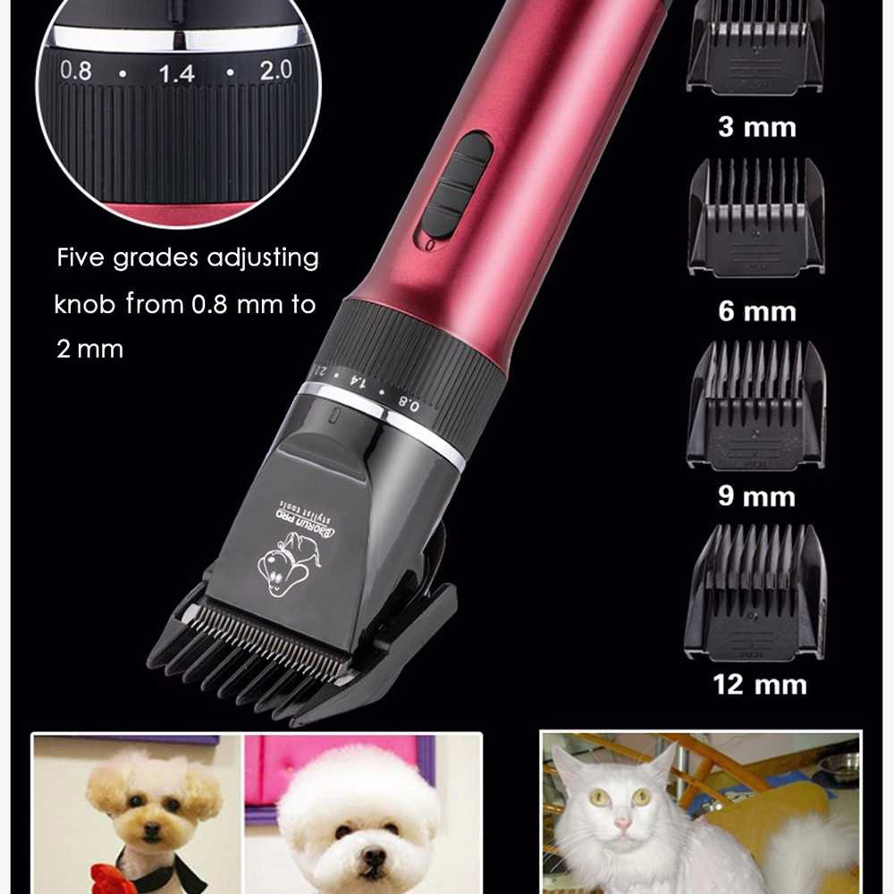 Gambar produk BaoRun Alat Cukur Bulu Hewan Anjing Kucing Domba 8200RPM 2000mAh 240V - P6
