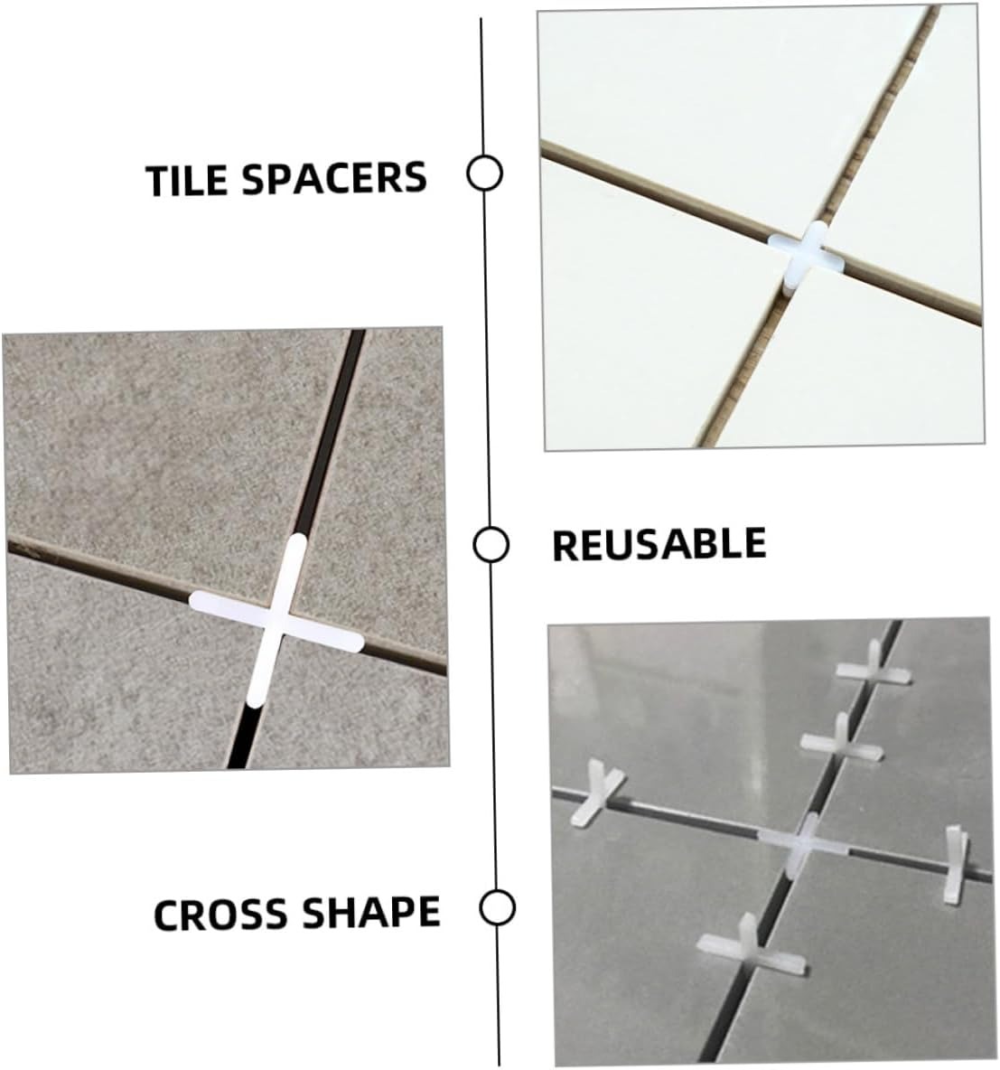 Gambar produk Yueqing Alat Bantu Pasang Keramik Lantai Tile Spacer Ceramic 100 PCS 2.5mm - Y0180