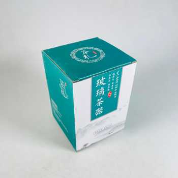 Gambar produk KSO Cangkir Teh Saringan Kaca Kayu Tahan Panas Infuser Mug 400ml - K4