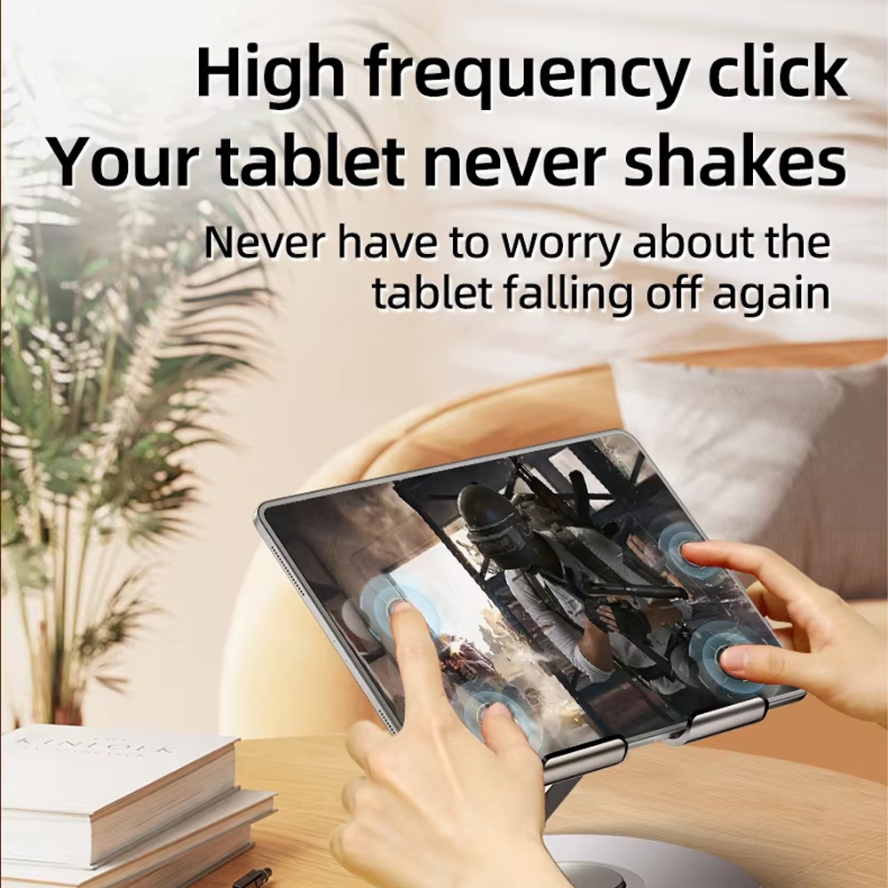 Gambar produk VIKEFON Tablet Holder Stand Foldable 360 Rotation Aluminium Foldable - P50