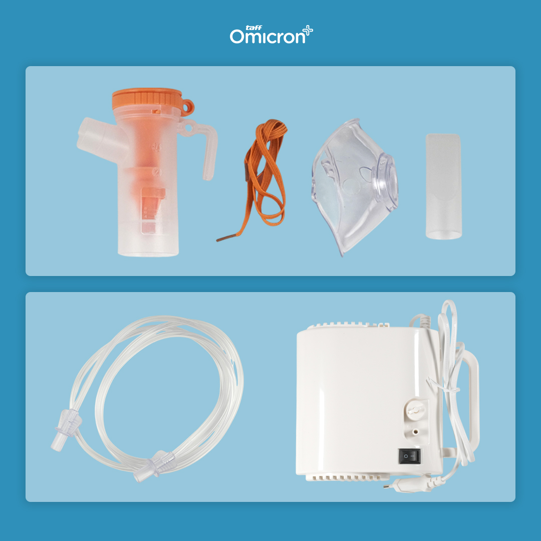 Gambar produk TaffOmicron Alat Terapi Pernapasan Compressor Nebulizer Inhaler - RAK362