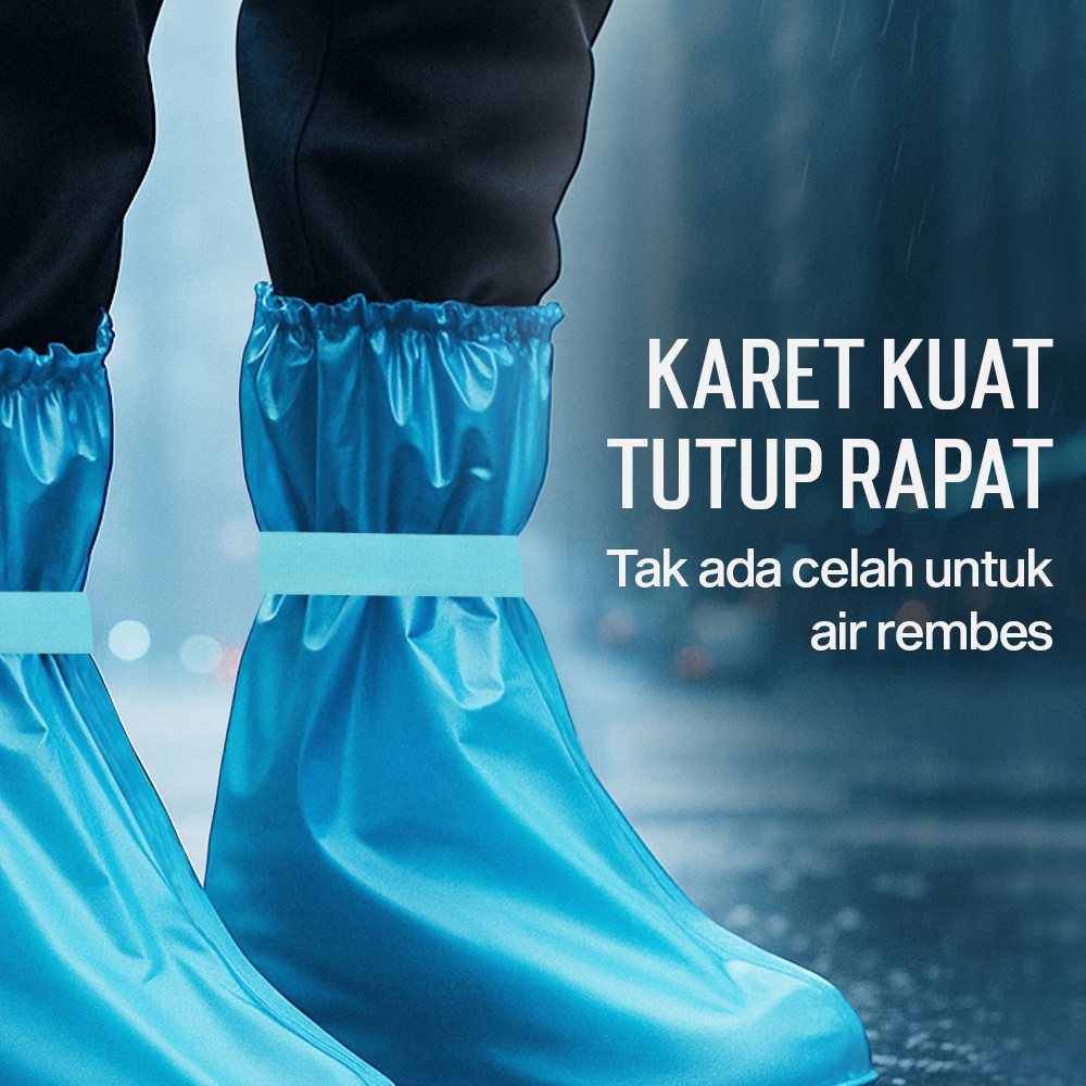 Gambar produk SAFEBET Jas Hujan Sepatu Anti Air Shoes Cover PVC Non Slip M 37-39 - YXT01
