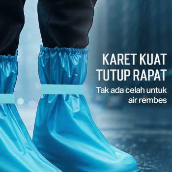 Gambar produk SAFEBET Jas Hujan Sepatu Anti Air Shoes Cover PVC Non Slip M 37-39 - YXT01