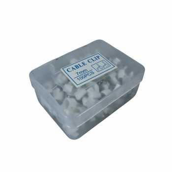 Gambar produk YUEQING Klip Kabel Cable Clip Round Wire Management with Box 7mm - YQ802