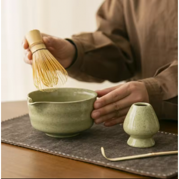Gambar produk CZSAE Matcha Set Kit Chawan Chasen Stand Chashaku Ceramic 500ml 4 PCS - CZ3