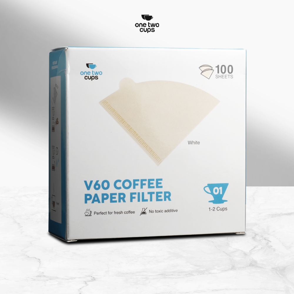 Gambar produk One Two Cups Kertas Saringan Kopi Filter Paper V60 1-2 Cups 100 PCS - V40