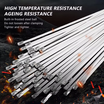 Gambar produk GARGO Kabel Ties Stainless Steel Self Locking Cable Ties 100 PCS 350mm - GRG