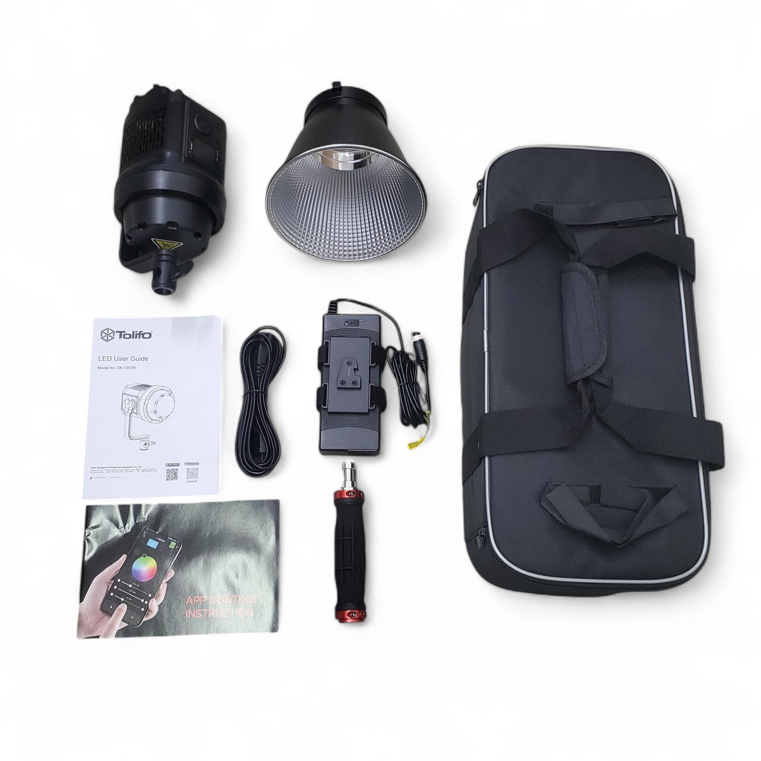 Gambar produk Tolifo Lampu Video LED Portabel RGB COB Video Light 135W 6500K - SK-135VR