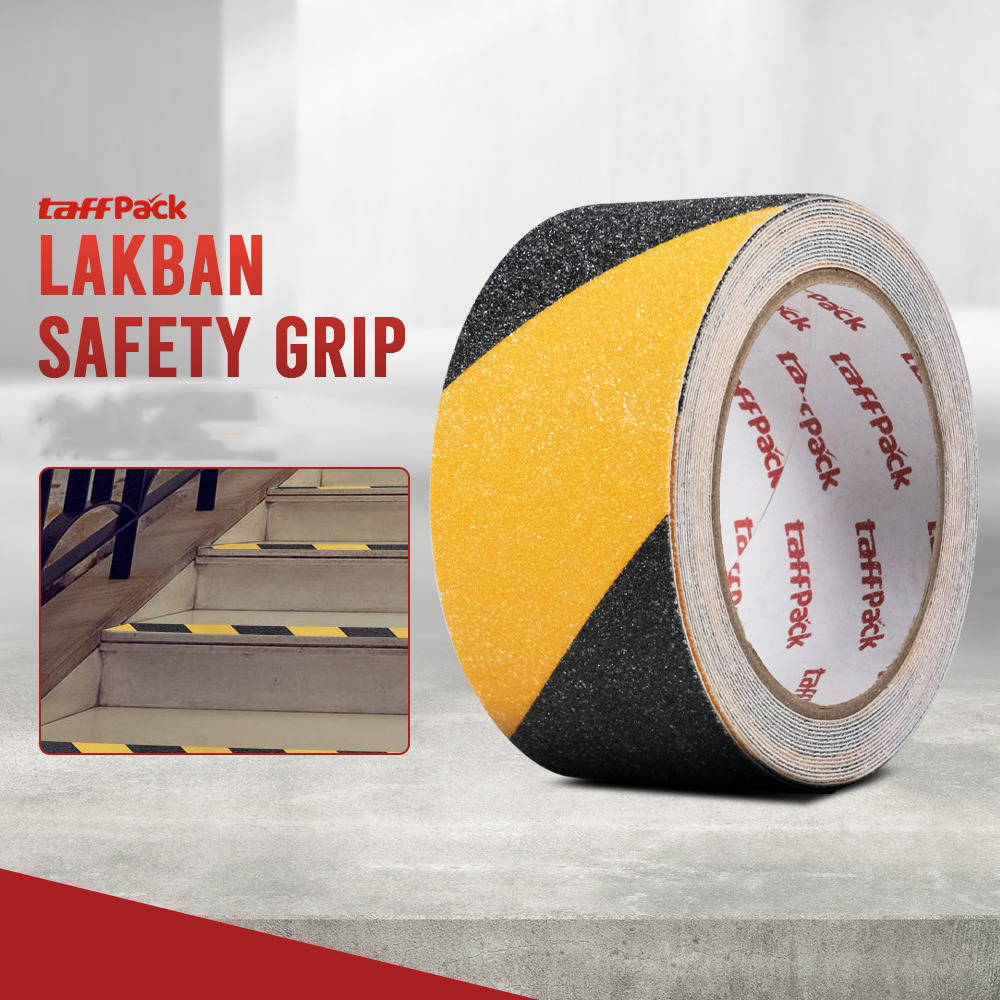 Gambar produk TaffPACK Lakban Tape Safety Grip Anti Slip 0.65mm Strong Traction 5Mx10cm