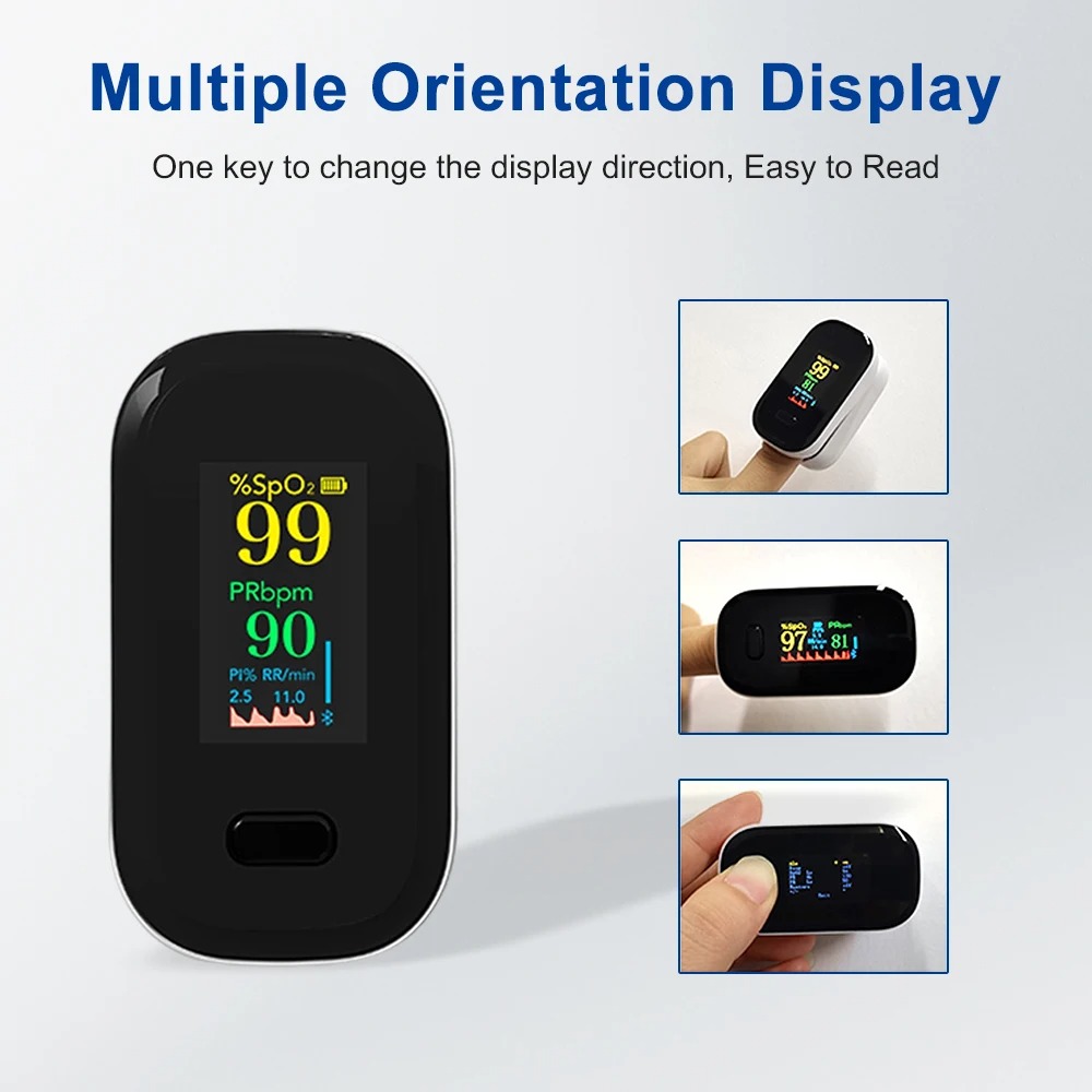 Gambar produk RESOXY Fingertip Pulse Oximeter Alat Ukur Saturasi Oksigen Darah TFT - YK-80A