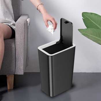 Gambar produk Trevice Tempat Sampah Tekan Press Trash Bin Smooth Opening 15L - T15