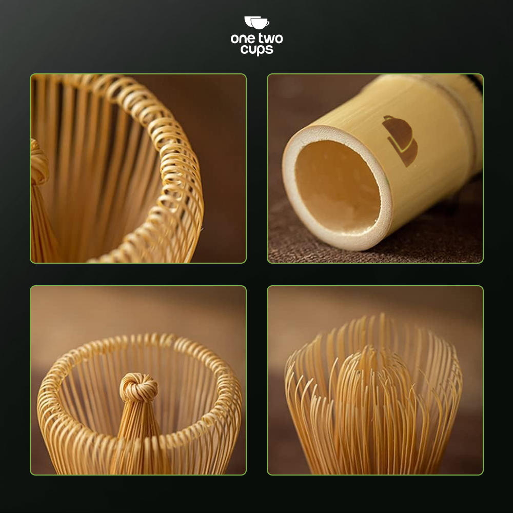 Gambar produk One Two Cups Chasen Bamboo Matcha Whisk Pengaduk Teh Jepang 72 Tangkai - 7276