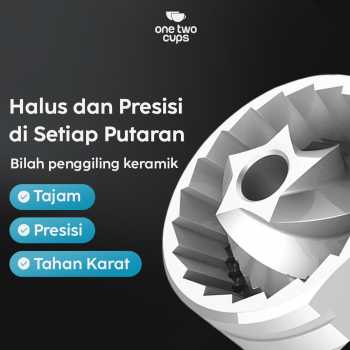 Gambar produk One Two Cups Penggiling Kopi Elektrik Coffee Grinder Adjustable 155ml - ZT-003