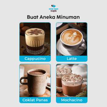 One Two Cups Gelas Kopi Milk Frother Stainless Steel 400ml - WZ0011 Gambar produk One Two Cups Gelas Kopi Milk Frother Stainless Steel 400ml - WZ0011