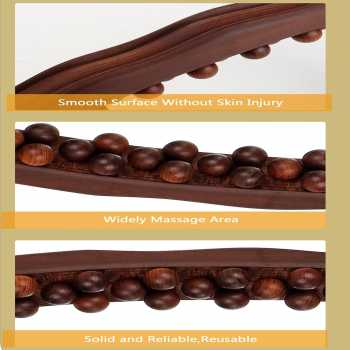 Gambar produk UOEO Alat Pijat Kayu Tongkat Massage Exercise Stick 31 Beads - U-31