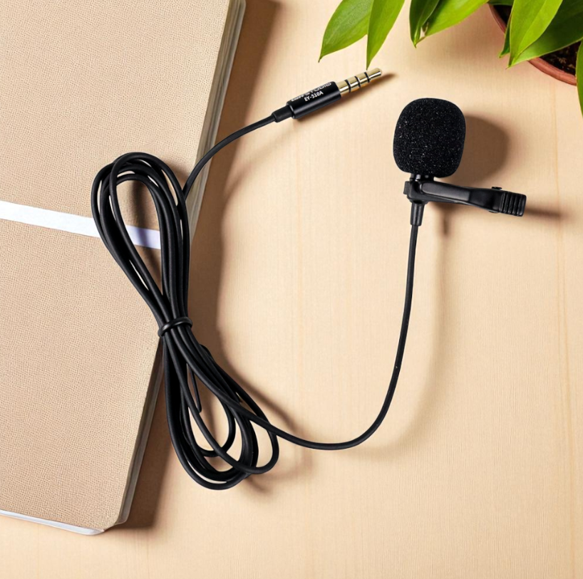 Gambar produk TaffSTUDIO Deluxe 3.5mm Microphone with Clip for Smartphone Laptop - EY-510A
