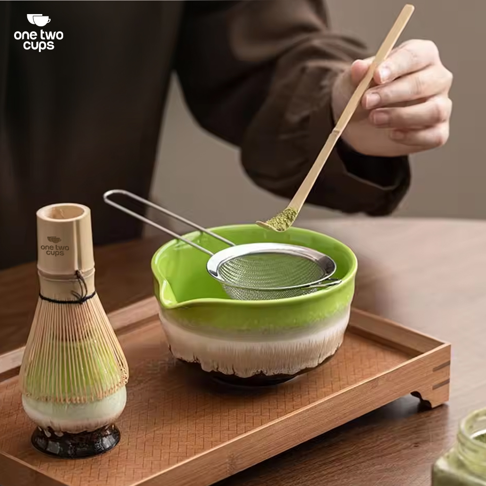 Gambar produk One Two Cups Matcha Set Kit Chasen Chashaku Bamboo 3 PCS - WT03