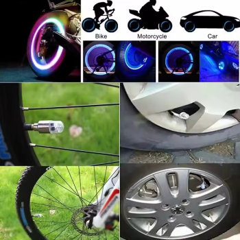 Gambar produk Fieflys Pentil Ban Motor Mobil LED Tire Air Valve Cap Lights 4PCS - AG11