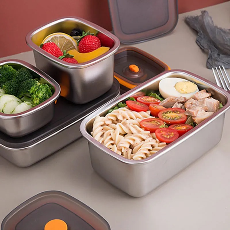 Gambar produk TaffHOME Kotak Makan Lunch Box Multifunction Stainless Steel 304 2300ml - AC-21