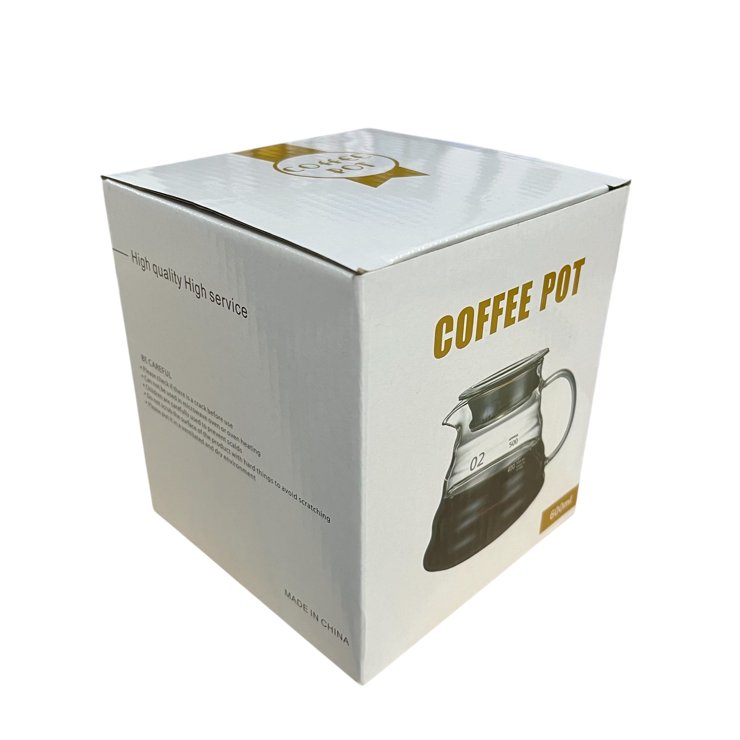 Gambar produk Leeseph Teko Kopi Coffee Server V60 Drip Pour Over Borosilicate Glass 600ml - XGS-36/60/80