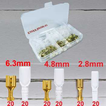 Taffware Terminal Wire Crimp Connector Spade Kit 120 PCS - SC7