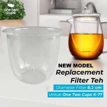 One Two Cups Saringan Teh Filter Pengganti untuk Teko Teh Kaca - K77 New Model