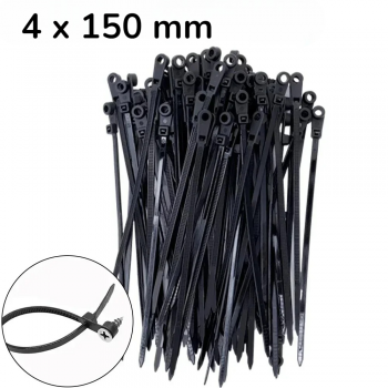 Gambar produk TaffGUARD Kabel Ties Zip Screw Hole Cable Reusable 4x150mm 100 PCS - Z150