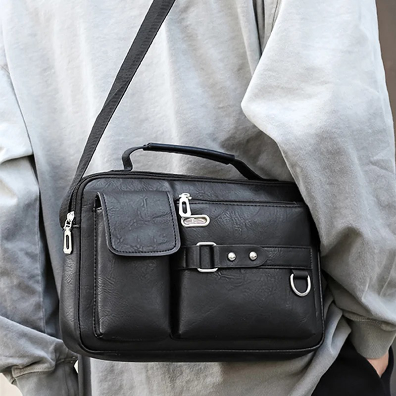 Gambar produk CarlKimu Tas Selempang Pria Kulit PU Leather Shoulder Crossbody Bag - CK-28