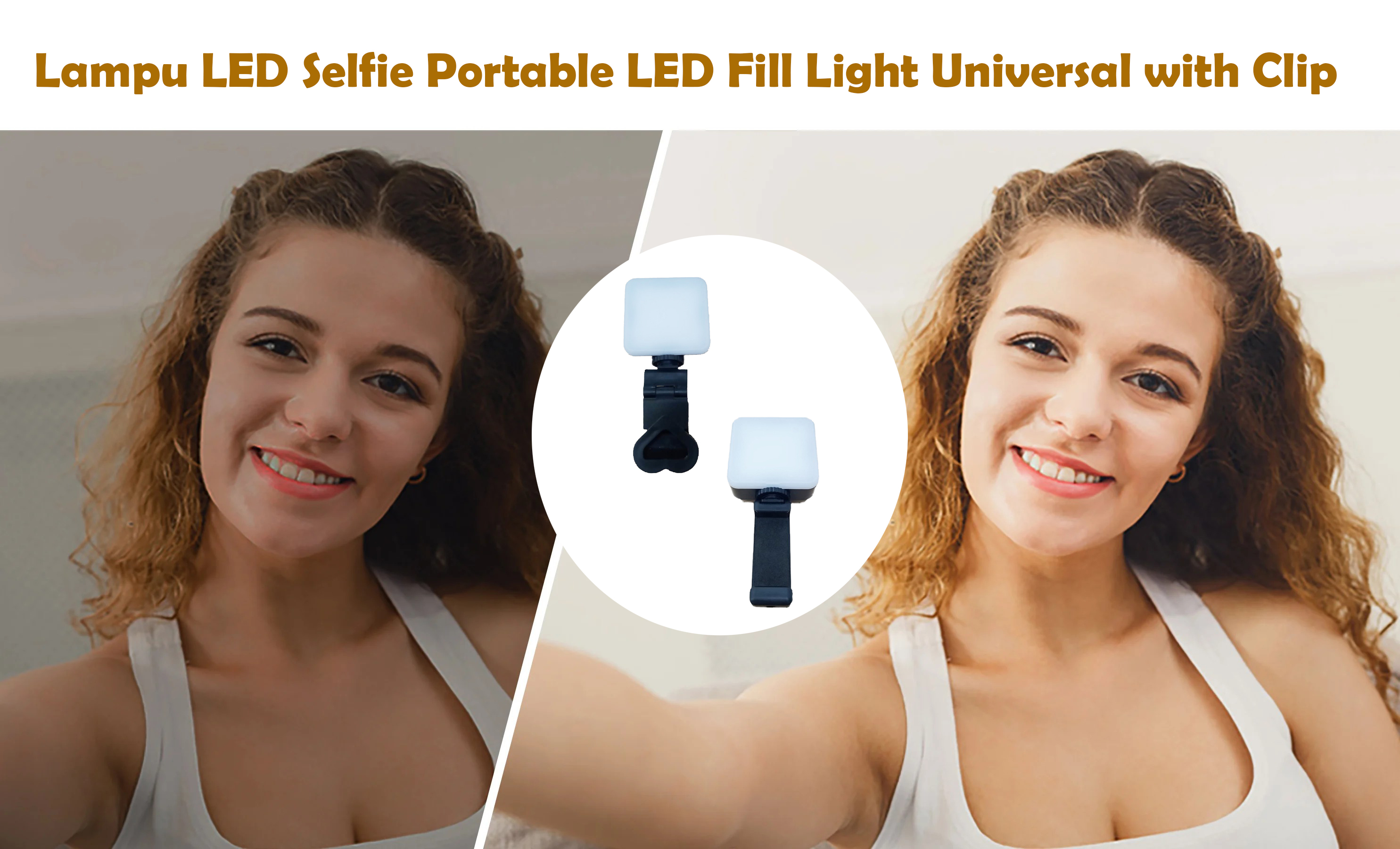 Gambar produk DEVEED Lampu LED Selfie Portable Fill Light Universal with Clip - AY-49J