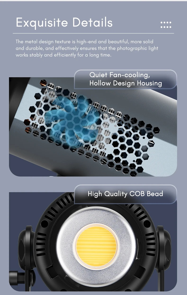 Gambar produk Tolifo Lampu Video LED Bi-Color COB Video Light 200W 6500K - KW-200B PRO