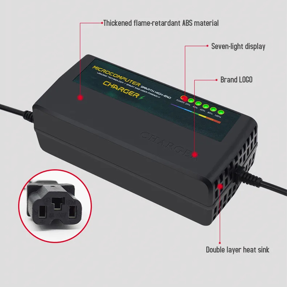 Gambar produk JHOPASS Charger Aki Sepeda Listrik Smart Battery Charger Portable 60V 20Ah - JH-20