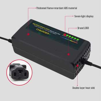 Gambar produk JHOPASS Charger Aki Sepeda Listrik Smart Battery Charger Portable 60V 20Ah - JH-20