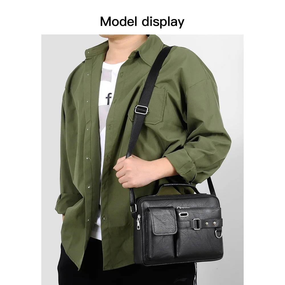 Gambar produk CarlKimu Tas Selempang Pria Kulit PU Leather Shoulder Crossbody Bag - CK-28