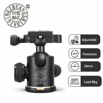 Gambar produk QZSD Ball Head Tripod Kamera DSLR 360 Swivel 1/4 Inch - Q02