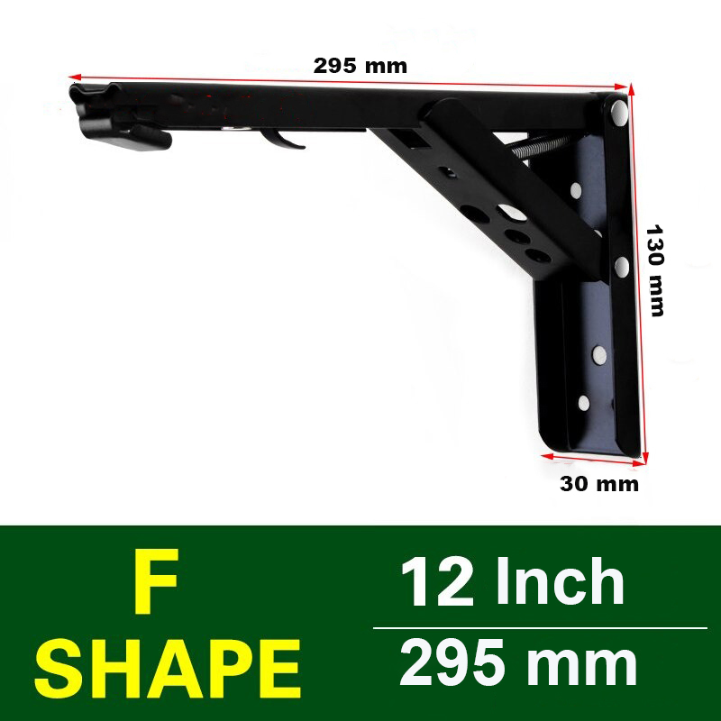 Gambar produk XIDA Bracket Siku Rak Dinding Penyangga Stainless Steel 60kg 2 PCS 12 Inch - NED-6112
