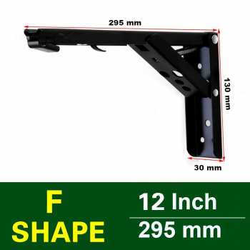 Gambar produk XIDA Bracket Siku Rak Dinding Penyangga Stainless Steel 60kg 2 PCS 12 Inch - NED-6112